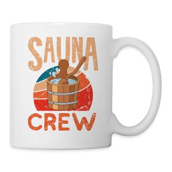 Sauna Crew Saunaclub Geschenk - Tasse - Weiß - Rechts