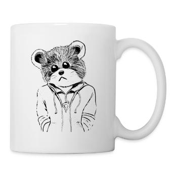 Niedlicher Teddybär zum Mitnehmen für Jung und Alt - Tasse - Weiß - Rechts