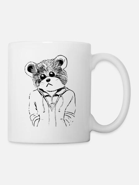 Cute teddy bear to take away for young and old - Mug - white