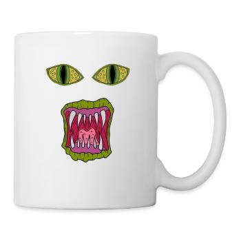 Monster Gesicht #1 - Tasse - Weiß - Rechts