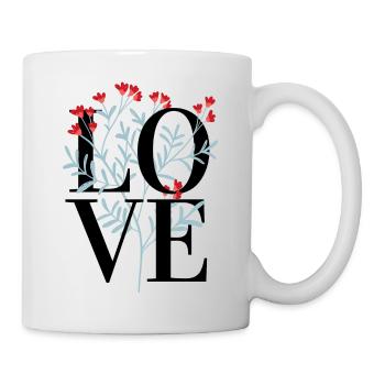 Love and fLower Design - Mug - white - Right