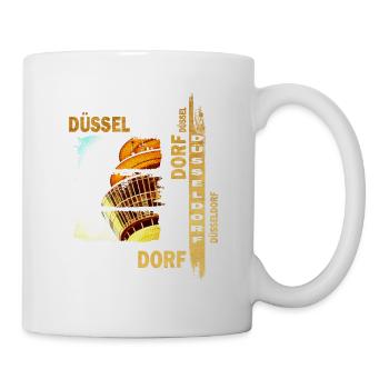 Dusseldorf Skyline Gold Germany City Grunge - Mug - white - Right