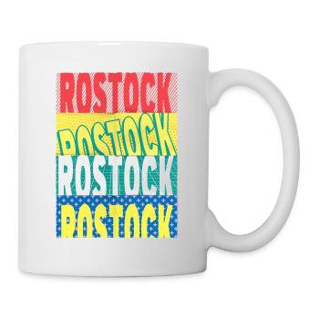 Rostock Germany City Font Skyline - Mug - white - Right