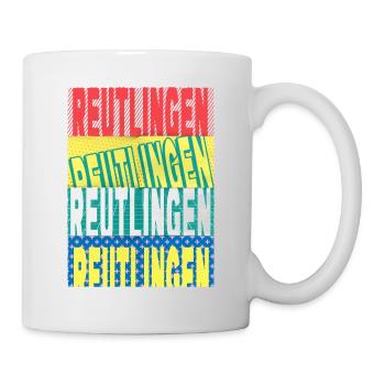 Reutlingen Deutschland Stadt Schrift Skyline - Tasse - Weiß - Rechts