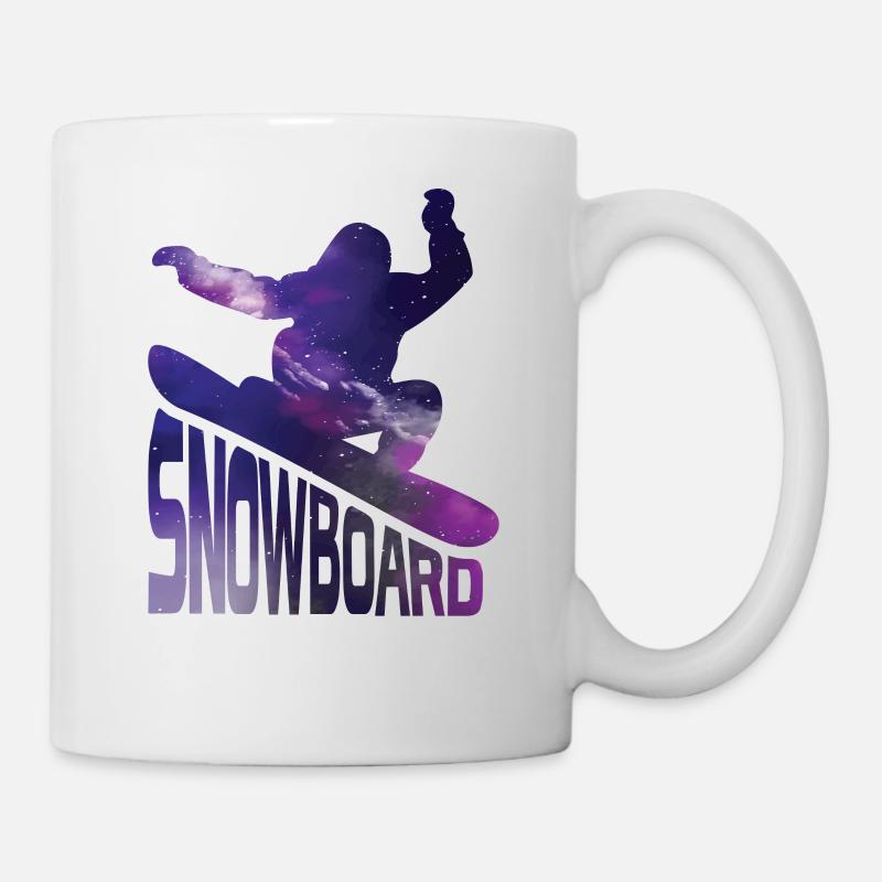 Snowboard, Snowboarder - Tasse - Weiß