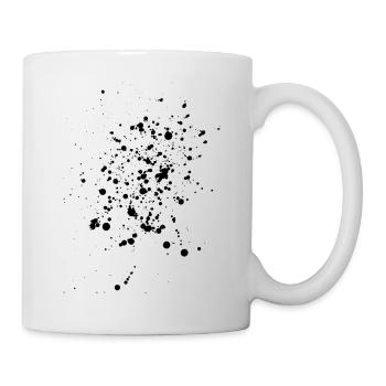 Black blobs or splashes of paint - Mug - white - Right