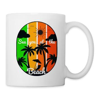 Time out - Beach - Holiday - Relax - Summer break - Mug - white - Right
