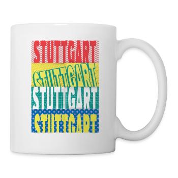 Stuttgart Germany City Font Skyline - Mug - white - Right