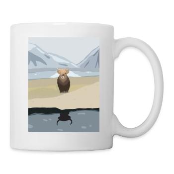 Vache - Mug blanc - blanc - Droite