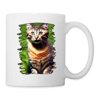 Katzengesicht 3 - Tasse - Weiß - Rechts