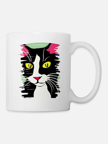 Cat Face 2 - Mug - white