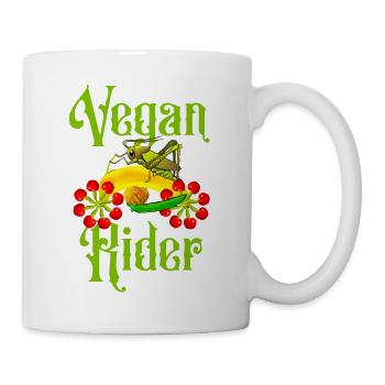 Vegan Motorrad fahren - Tasse - Weiß - Rechts