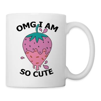 OMG, I am so Cute strswberry fun nursery design. - Mug - white - Right