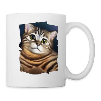 Süsse katze - Tasse - Weiß - Rechts
