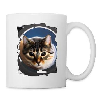 Space cat - Tasse - Weiß - Rechts