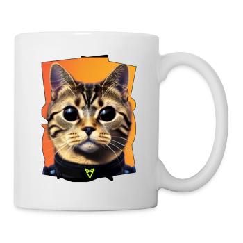 Katzenportrait - Tasse - Weiß - Rechts