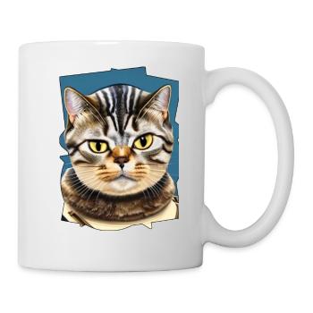 Katzengesicht 10 - Tasse - Weiß - Rechts