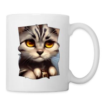 Katzengesicht - Tasse - Weiß - Rechts