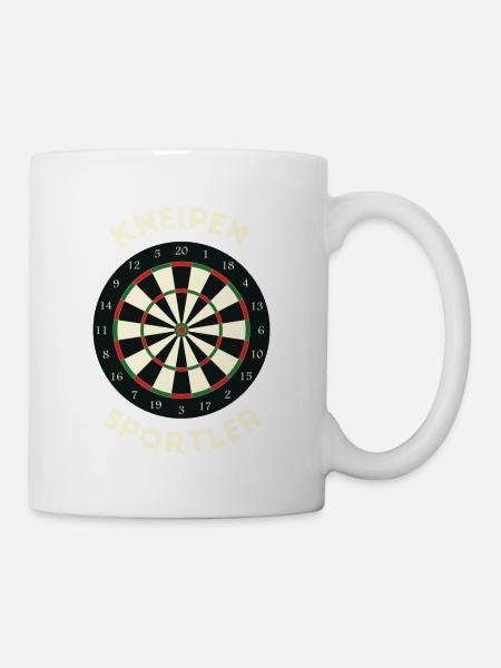 Kneipe Kneipensport Darts - Tasse - Weiß