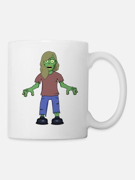 Zombie Mädchen - Tasse - Weiß