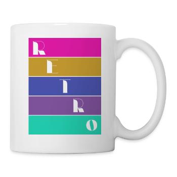 Retro - Tasse - Weiß - Rechts