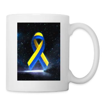 Boucle de paix en Ukraine - Mug blanc - blanc - Droite
