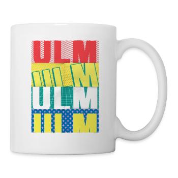 Ulm Deutschland Stadt Schrift Skyline - Tasse - Weiß - Rechts