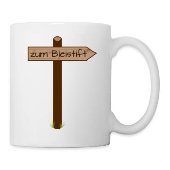 zum Bleistift - Tasse - Weiß - Rechts