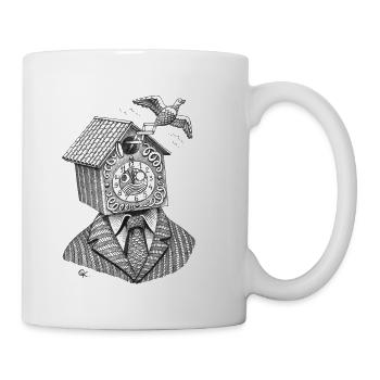 Kuckucksuhr - Tasse - Weiß - Rechts