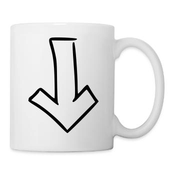 Arrow drawing sketch black - Mug - white - Right