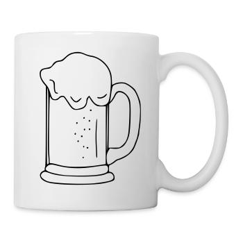 Beer Drawing Party Celebrate Black - Mug - white - Right
