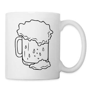 Beer Drawing Party Celebrate Black - Mug - white - Right