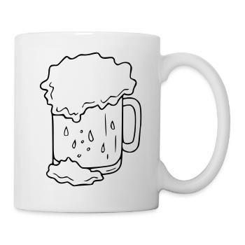 Fête de dessin de bière Célébrez le noir - Mug blanc - blanc - Droite