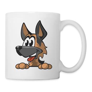 Cartoon Shepherd Dog - Mug - white - Right