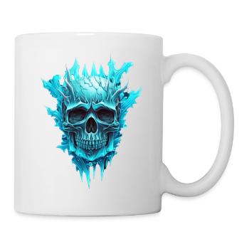 Crâne glacé - Mug blanc - blanc - Droite