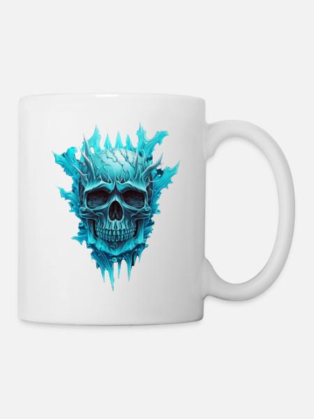 Eisiger Schädel - Tasse - Weiß