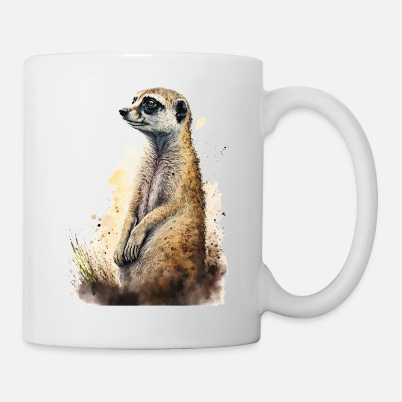 Süßes niedliches Erdmännchen - Tasse - Weiß