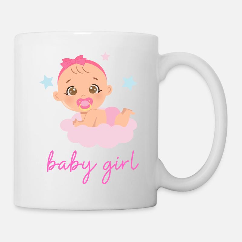 bébé fille - Mug blanc - blanc
