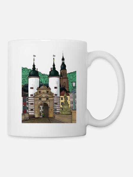 Heidelberg Alte Brücke Souvenir aus Deutschland - Tasse - Weiß