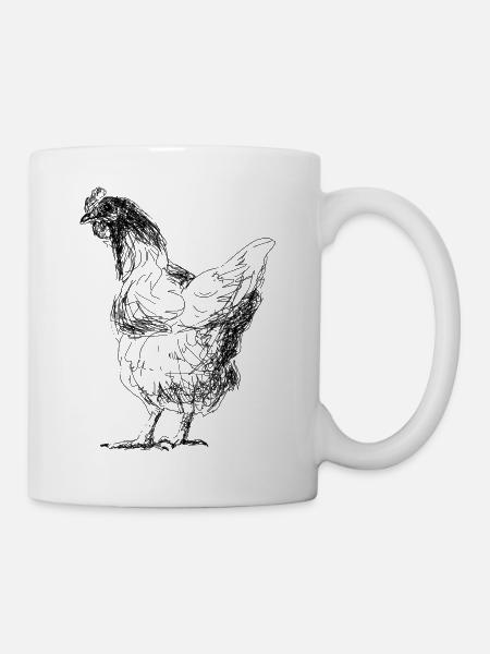 Huhn - Tasse - Weiß