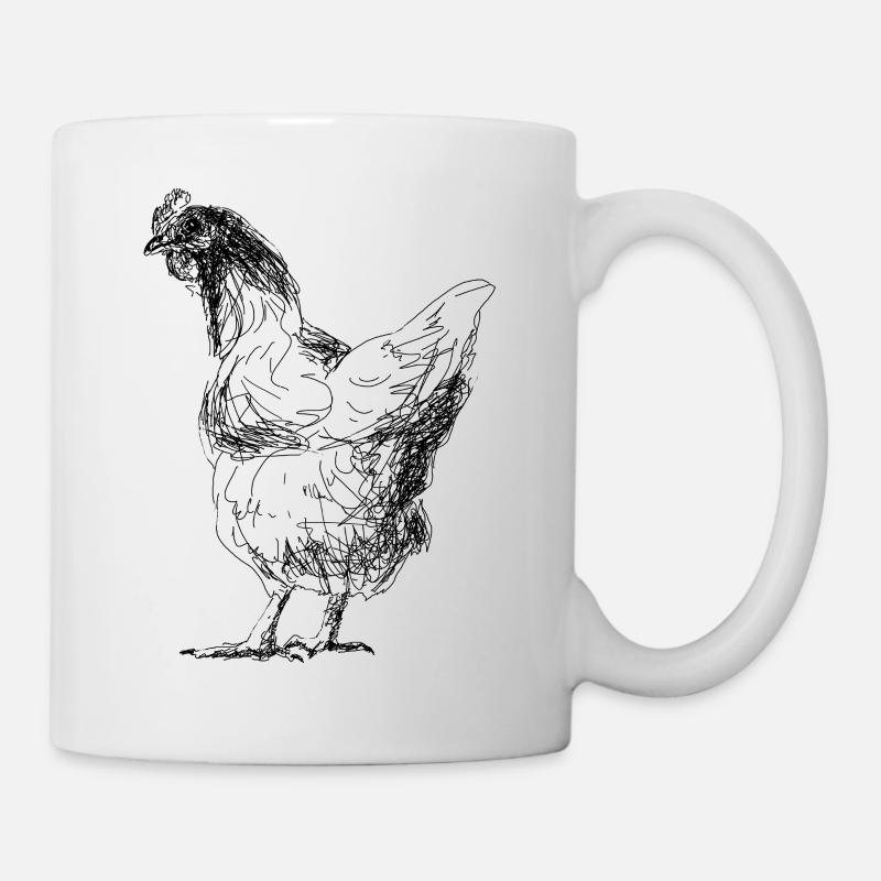 Huhn - Tasse - Weiß