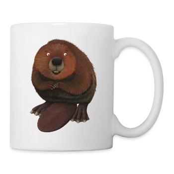 castor drôle - Mug blanc - blanc - Droite