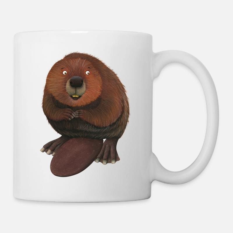 castor drôle - Mug blanc - blanc