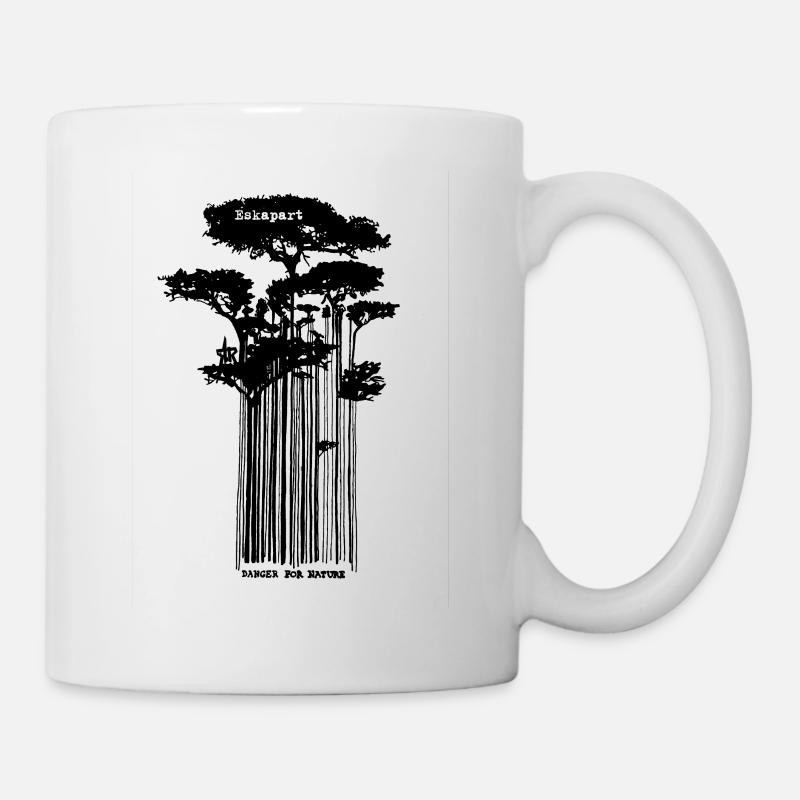 Logo Danger 4 Nature Noir - Mug blanc - blanc