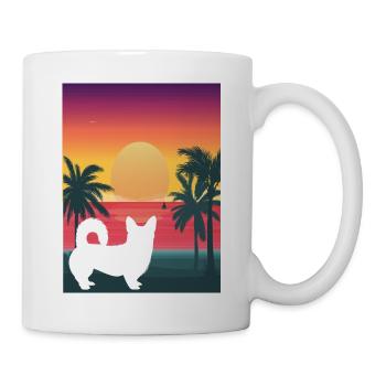 PLAGE DE MER CORGI - Mug blanc - blanc - Droite