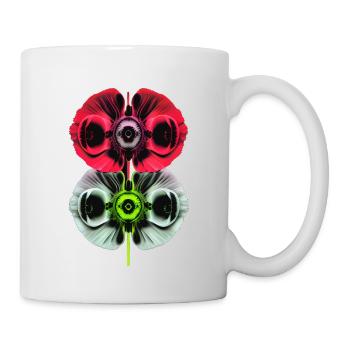 Psychedelic poppy flowers - Mug - white - Right