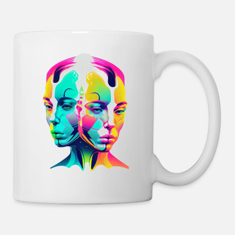 Twin heads - Mug blanc - blanc