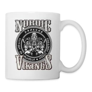 Vikings Nordiques Vikings Cadeau Vikings Valhalla - Mug blanc - blanc - Droite