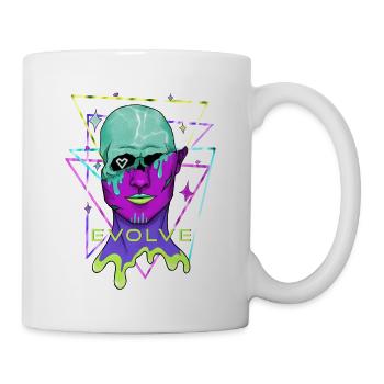 Entwickle Galaxie Alien - Tasse - Weiß - Rechts