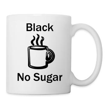 "Black No Sugar" - Tradesman T-Shirt - Mug - white - Right